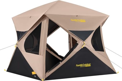 Fanttik Alpha C4 Ultra 4 Person Pop Up Camping Tent with Rainfly