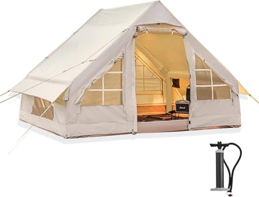 Inflatable Camping Tent with Pump Easy Setup Waterproof Luxury Tent