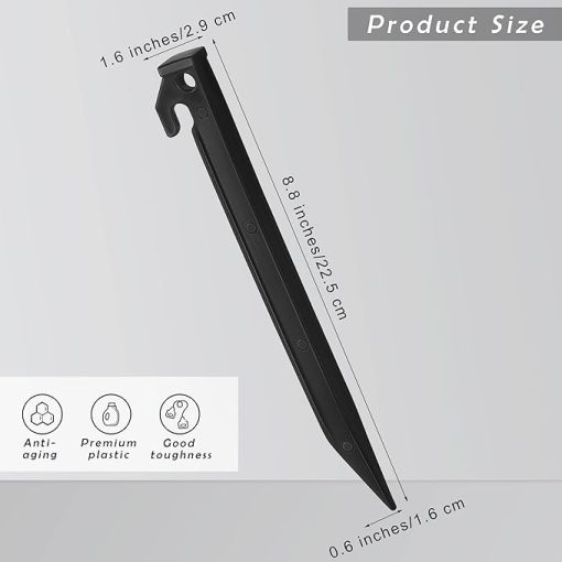 24 Plastic Inflatables Stakes 8.8 Inch Heavy Duty Yard Anchor - Image 2