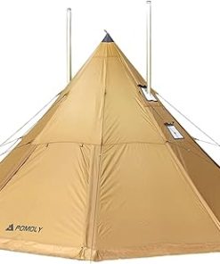 POMOLY Tipi Tent with Bromance 70 Stove for 2-4 Person Camping