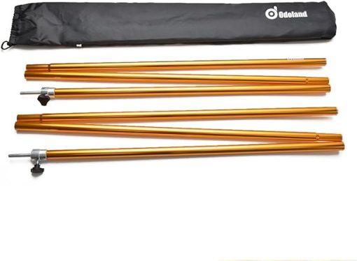 Adjustable Telescoping Aluminum Tarp Tent Poles Set Lightweight Camping