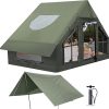 SOLSTUKU Canvas Bell Tent for 10 People Luxury Camping 4 Seasons 4