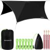 Beach Tent Canopy with 4 Poles UPF50+ Portable Sun Shade for Outdoors 3