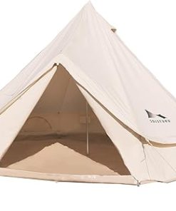 SOLSTUKU Waterproof Canvas Bell Tent with Stove Jack for Glamping