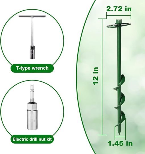 Heavy Duty 360° Adjustable Tent Stakes with Protective Cover 4 Pack - Image 2