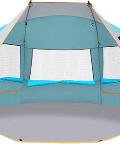 Portable Beach Tent for 2-3 People with UPF 50+ Waterproof Floor