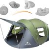 Waterproof 4 Person Pop Up Camping Tent with Easy Setup and 2 Doors