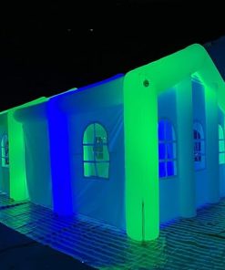 Inflatable White Wedding Tent with Colorful LED Lights for Events
