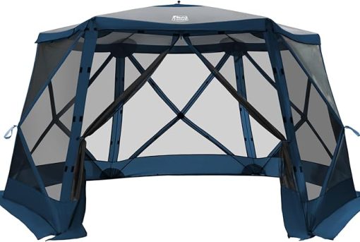 Timber Ridge Pop Up Gazebo 12 x 11ft Portable Screen House Fits 6