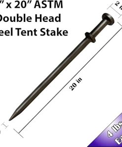 Heavy Duty Metal Tent Stakes 20 Inch for Inflatables and Camping 2