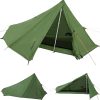 Ultralight 1 Person Trekking Pole Tent for Backpacking and Camping