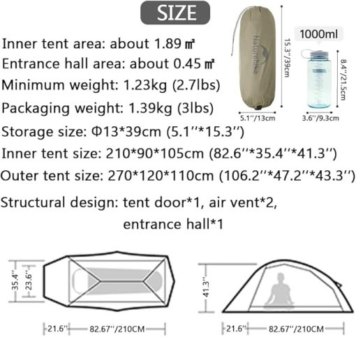 Naturehike 2024 Cloud up Pro Ultralight Tent for Camping and Hiking - Image 2