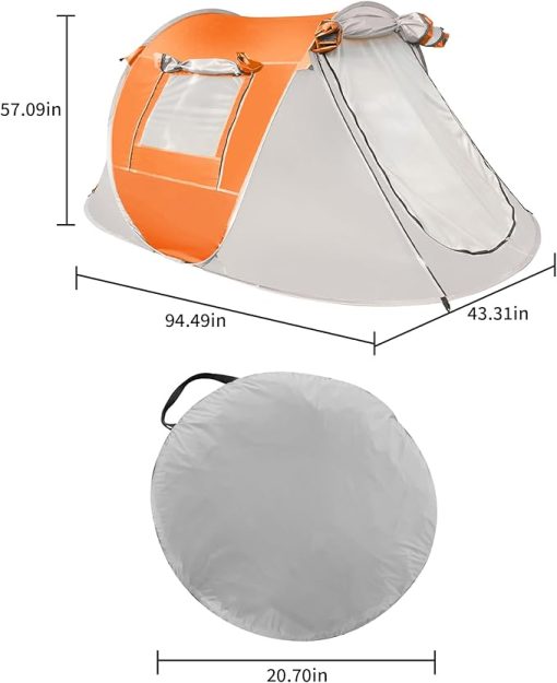 TENPLAY Waterproof Pop Up Tent for 2-4 People with UV Protection - Image 2