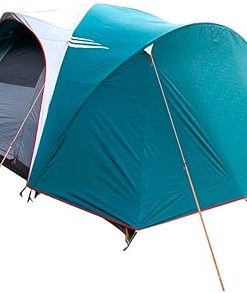 NTK Larami GT 10 Person Tent for Camping, 10’x18′ Big Camping Tent with 3 Rooms, 100% 2500 mm Waterproof Dome & Breathable Mesh, Warm & Cold Weather Family Tent