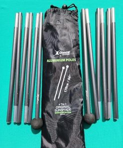 Otentik Beach Sunshade Poles 5.5 Feet Tall Set of 2 Sturdy Lightweight