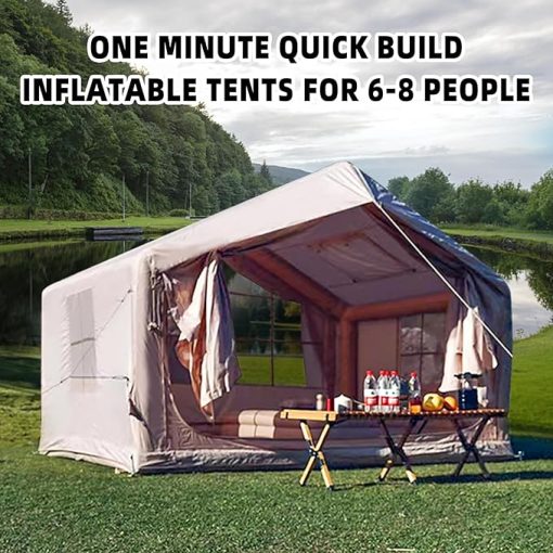 Inflatable Camping Tent for 6-8 People with Quick Setup and Stove Jack - Image 2