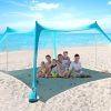 Beach Tent Sun Shelter 10×10 Ft UPF50 UV Protection with Sandbags