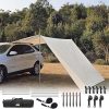 Car Side Awning 10×16 ft Waterproof Tent Canopy Shade Shelter Khaki