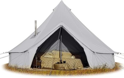 Waterproof Cotton Canvas Bell Tent for 4 to 8 Person Camping