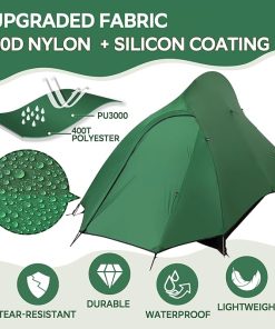 Lightweight Waterproof 1-2 Person Backpacking Tent for 3 Seasons 2