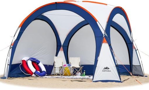10x10 Beach Tent Sun Shelter UPF 50+ Canopy for 6-8 People Outdoors