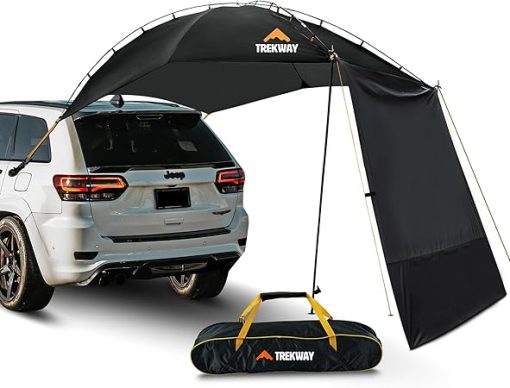 Trekway Waterproof Portable Vehicle Awning with Outdoor Privacy Wall