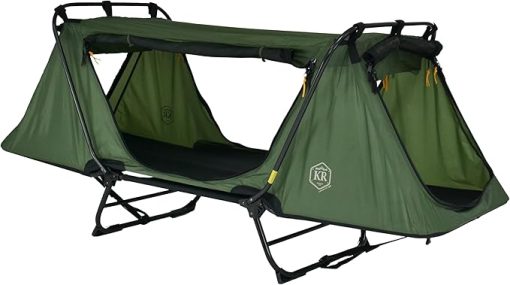 Kamp-Rite 1 Person Tent Cot with Sleeping Bag and Pad Bundle Olive - Image 2
