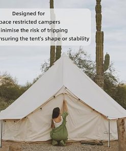DANCHEL OUTDOOR Short Guy Poles for Canvas Bell Tent Camping, Windproof Galvanize Steel Durable Yurt Tent Unadjustable Pole Glamping Gear Accessories,80cm/31.5” 2