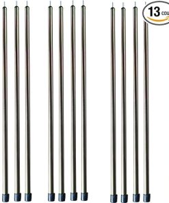DANCHEL OUTDOOR Short Guy Poles for Canvas Bell Tent Camping, Windproof Galvanize Steel Durable Yurt Tent Unadjustable Pole Glamping Gear Accessories,80cm/31.5”