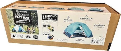 Quechua 2 Second Easy Waterproof 2 Person Camping Tent 43.3 Inches - Image 2