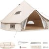 YITAHOME Waterproof Canvas Bell Yurt Tents for Family Camping