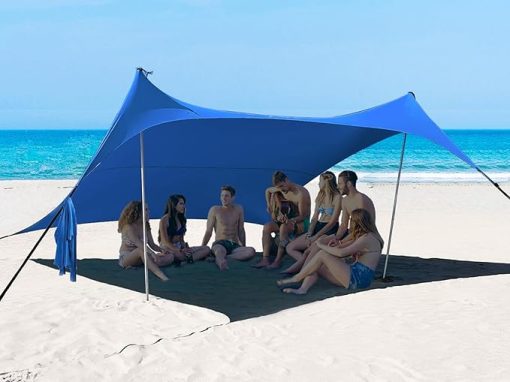 UPF50 Beach Tent Sun Shelter Pop Up Canopy for Camping and Picnics