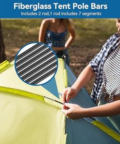Tent Replacement Pole 4M for 3-4 People Fiberglass Camping Tent 2
