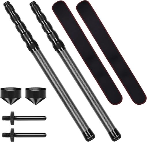 Heavy Duty Adjustable Telescoping Tarp Poles for Camping 7.9FT