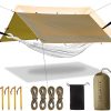 Beach Tent Sun Shelter 7×7 FT UPF50+ UV Protection for Camping Outdoor 4