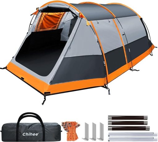 Chihee 4 Person Camping Tent with 2 Doors Weatherproof Outdoor Shelter