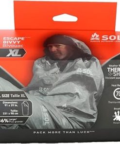 SOL Escape Bivvy with Hood – Emergency Blanket Reflects Body Heat