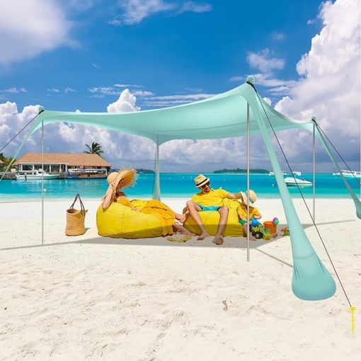 Beach Tent Sun Shelter UPF50+ 10x10 FT Windproof Canopy Shade