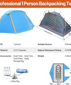 Lightweight 1 Person Himalaya Backpacking Tent Waterproof Easy Setup 2