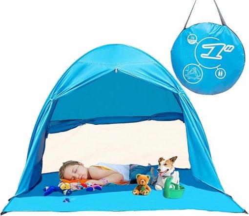 Lightweight Beach Tent with 5-Second Setup for Sun and Rain Protection