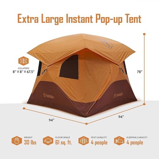Gazelle T4 Overland Edition Pop-Up Tent for 4-Person Family Camping - Image 2