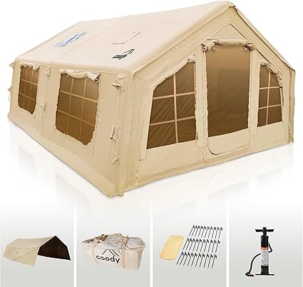 Rbm Outdoors Inflatable Tents with Stove Jack for Camping 2-10 Person Rbm Outdoors Inflatable Tents with Stove Jack for Camping 2-10 Person