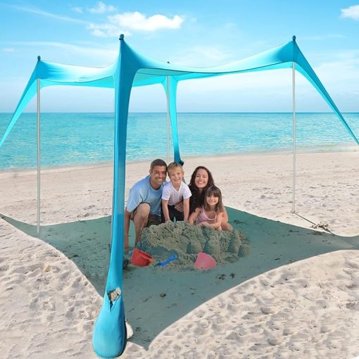 Beach Tent UPF 50 UV Protection 9.8x9.8 FT Portable Sun Shelter
