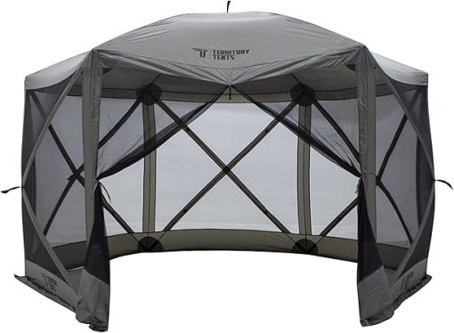 ST8101SL Portable Waterproof 8-Person Camping Screen Tent Slate Grey