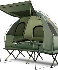 Tangkula 5-in-1 Tent Cot Combo for Camping, Hiking and Travel