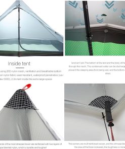 Lanshan1 Pro Ultralight Camping Tent for 1 Person 3/4 Season 20D Nylon 2