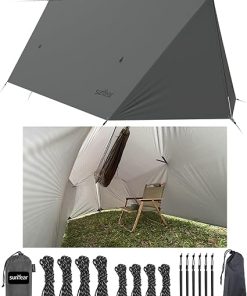 Premium Waterproof Hammock Rain Fly with Doors for All Seasons