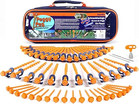12 Pack 20cm Screw Pegs for Tent Fastening in All Soil Types 12 Pack 20cm Screw Pegs for Tent Fastening in All Soil Types
