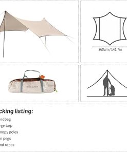 Himalaya Rain Tarp 6-8 Person Camping Canopy UPF 50+ Outdoor Awning 2