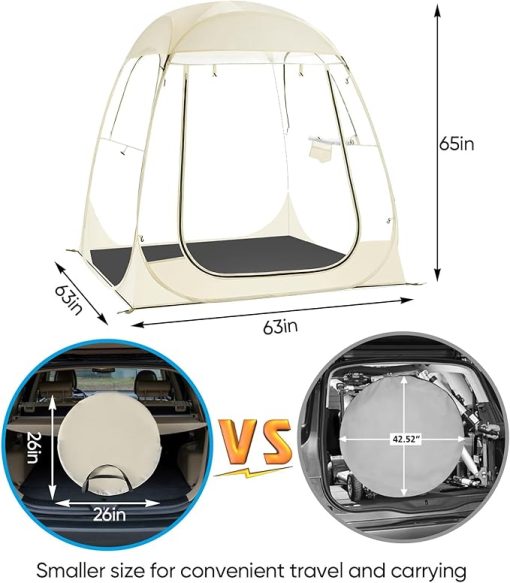 Instant Pop Up Sports Tent Shelter with Sealed Floor for Outdoor Use - Image 2